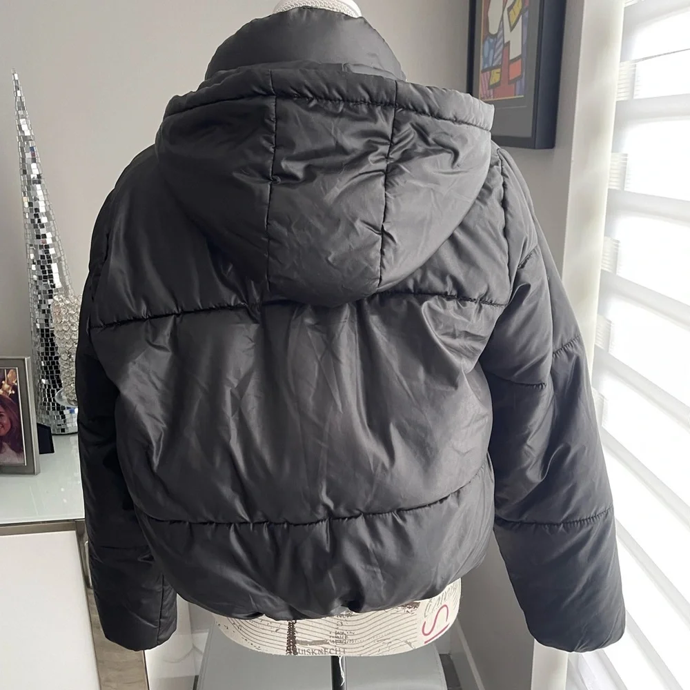 CI SONO Los Angeles Women’s Outerwear Cropped Puffer Jacket Black Size Small